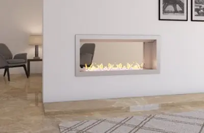 Icon Double Sided Slimline Firebox