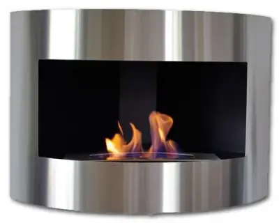 Diana corner fireplace Deluxe Stainless steel 2L