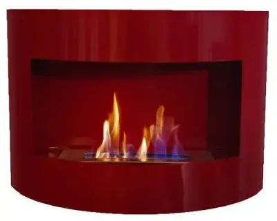 Riviera Deluxe Bio Ethanol Fire Place Red